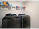The laundry room features a modern washer and dryer set at 13227 Great Plains Dr, Riverview, FL 33579