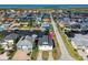 An aerial view of canal front home at 15621 Bertram Dr, Hudson, FL 34667