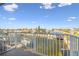 Beautiful water view from balcony with white railing overlooking boats docked on the canal at 15621 Bertram Dr, Hudson, FL 34667