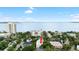 An aerial view of a building close to the ocean, with a clear blue sky as a backdrop at 2314 S Clewis Ct # 106, Tampa, FL 33629