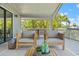 Relaxing patio featuring comfortable seating with views of lush greenery at 3901 Pompano Se Dr, St Petersburg, FL 33705