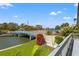Scenic waterfront view of a bridge and waterway from the property's outdoor space at 3901 Pompano Se Dr, St Petersburg, FL 33705