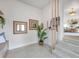 Charming hallway showing stairs and decor leading to an inviting living room at 400 38Th Ne Ave, St Petersburg, FL 33703
