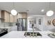 Well-lit kitchen featuring modern appliances, a stylish island, and sleek countertops for a contemporary cooking experience at 400 38Th Ne Ave, St Petersburg, FL 33703