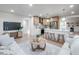 Inviting living room showcases an open floor plan and eat in kitchen with counter seating at 400 38Th Ne Ave, St Petersburg, FL 33703