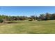 View of the golf course showcasing lush green fairways and a pond, surrounded by mature trees at 5051 Gevalia Dr, Brooksville, FL 34604