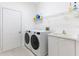 Laundry room with washer, dryer, utility sink, and storage at 6208 Country Club Way, Sarasota, FL 34243