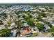 Aerial view of a residential neighborhood with waterfront access at 7491 Cedar Ne St, St Petersburg, FL 33702