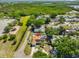 Aerial view of a home featuring solar panels, fenced backyard and close to the park and nature preserves at 7491 Cedar Ne St, St Petersburg, FL 33702