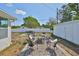Large backyard featuring a firepit, patio, and lots of space at 7491 Cedar Ne St, St Petersburg, FL 33702