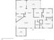 Detailed floor plan layout of a house with multiple bedrooms, living spaces, a kitchen, and a patio at 7491 Cedar Ne St, St Petersburg, FL 33702