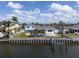 Backyard features a refreshing pool and direct access to the canal, offering the best of waterfront living at 8722 Hickorywood Ln, Tampa, FL 33615