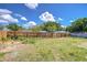 Large backyard features wooden fence at 911 Kirkcaldy Way, Valrico, FL 33594