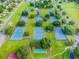 Aerial view of community tennis courts at 23059 Geneva Rd, Land O Lakes, FL 34639