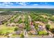 Expansive aerial view shows the home nestled among mature trees with great neighborhood features at 2605 Durant Trails Blvd, Dover, FL 33527