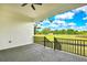 Covered patio view showing the backyard and blue sky at 38151 Sunset Ave, Dade City, FL 33525