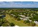Aerial view of townhome community bordering the golf course with lush mature trees at 4207 Fairway Run, Tampa, FL 33618