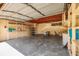Spacious garage with shelving offers ample storage space at 4207 Fairway Run, Tampa, FL 33618