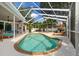 Enclosed pool and spa with ample deck space for outdoor enjoyment at 9322 Wellington Park Cir, Tampa, FL 33647