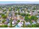 Expansive aerial view highlighting the home's pool and lush, established neighborhood surroundings at 11777 90Th Ave, Seminole, FL 33772