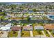 Aerial view shows waterfront homes along canals with docks, showcasing waterfront living and beautiful landscaping at 13617 Frances Ave, Hudson, FL 34667