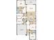 Detailed floor plan showcasing the layout of the home, including bedrooms, bathrooms, and living spaces at 1880 Longliner Loop, Wesley Chapel, FL 33543