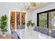 Dining room featuring stylish chairs, a marble table, and a unique wine rack at 207 S Coolidge Ave, Tampa, FL 33609