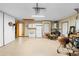 Organized two-car garage with plenty of storage space, water heater, and convenient access to the home at 24076 Ragan Dr, Brooksville, FL 34601
