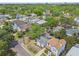 Aerial view of residential neighborhood with mature trees, and well-maintained homes at 2815 W Estrella St, Tampa, FL 33629