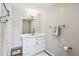 Bathroom featuring a shower/tub and vanity with bright lighting at 2815 W Estrella St, Tampa, FL 33629