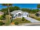 Beautiful single-story home showcasing a well-manicured lawn, two-car garage, and charming curb appeal at 334 Northway Dr, Sun City Center, FL 33573