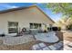 Well-maintained backyard features a stone patio, landscaping, and open space at 334 Northway Dr, Sun City Center, FL 33573