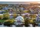Aerial shot of a coastal neighborhood featuring a house with a private dock on the water at 4116 Diaz Ct, Hernando Beach, FL 34607