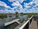 Balcony with beautiful water views featuring a barbecue grill for outdoor cooking and enjoying outdoor living at 4116 Diaz Ct, Hernando Beach, FL 34607