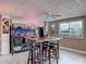 Unique basement bar setup perfect for entertaining, with a view to the lake at 4116 Diaz Ct, Hernando Beach, FL 34607