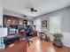 Well-lit office with built-in shelves and ample window light, perfect for a home workspace at 4116 Diaz Ct, Hernando Beach, FL 34607