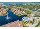 Aerial view showcases the property's desirable waterfront location and community amenities at 6 Academy S Way # 23A, St Petersburg, FL 33711