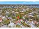 Aerial view of the neighborhood, city, and surrounding area at 646 16Th Ne Ave, St Petersburg, FL 33704