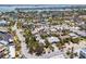 Aerial view of the neighborhood and the property, highlighting its location in a desirable community at 864 Mandalay Ave, Clearwater Beach, FL 33767