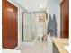 Modern bathroom featuring a glass shower enclosure and towel bars at 912 Channelside Dr # 2501, Tampa, FL 33602