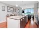 Bright kitchen with granite counters, stainless steel appliances, and a breakfast bar at 912 Channelside Dr # 2501, Tampa, FL 33602