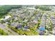 An aerial view of a lovely property, highlighting its location within a well-maintained neighborhood at 9607 Orange Jasmine Way, Tampa, FL 33647