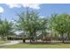 Community playground area surrounded by mature trees and lush green grass at 10008 Celtic Ash Dr, Ruskin, FL 33573