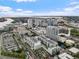 Daytime aerial view showcases the coastal city and cityscape, with buildings and waterfront at 101 N 12Th St # 206, Tampa, FL 33602