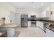 Bright kitchen with stainless steel appliances and white cabinetry at 11260 Kapok Grand Cir, Madeira Beach, FL 33708