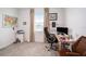 Office space featuring a modern desk setup and a comfortable office chair at 13802 Kinsale St, Riverview, FL 33579