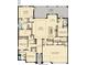 Detailed first floor plan showcasing the layout, including the owner's suite, bedrooms, and three car garage at 16913 Clear Cork Dr, Wimauma, FL 33598