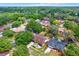 An aerial view of the neighborhood with lush landscapes of trees and well maintained lawns at 1807 Tawnee Pl, Brandon, FL 33510