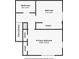 Upstairs floor plan showing the bedroom and bathroom layout with approximate room dimensions at 1836 Bough Ave # C, Clearwater, FL 33760