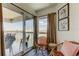 Balcony seating area showing water views from the unit at 19925 Gulf Boulevard # 502, Indian Shores, FL 33785